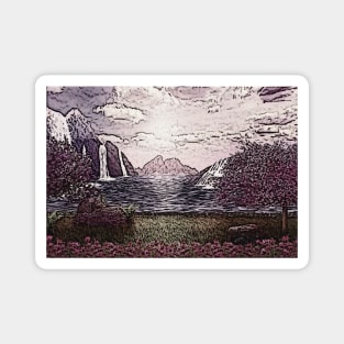 Lilac Valley Painting Magnet