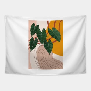 Mid century modern, plant illustration 2 Tapestry