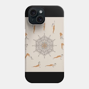 Yoga Sun Salutation Mandala Phone Case