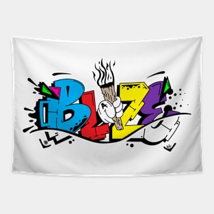 Blaze Graffiti Tapestry