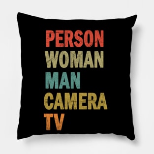 Person Woman Man Camera TV Pillow