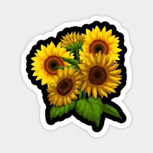 Sunflower Flora Japanese Minimalist Positive Retro Vintage Magnet