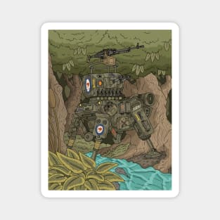 kiwi jungle mech tank. New Zealand. Magnet