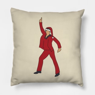 Christmas Disco Fever Santa John Travolta Emoji Pillow