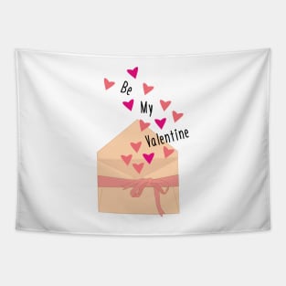 Be My Valentine Romantic Love Saying for Valentines or Anniversary Tapestry