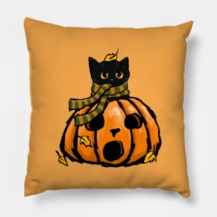 Autumn Kitty in A Pumpkin Pillow