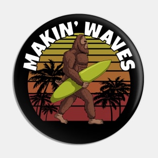 Bigfoot Makin' Waves Pin