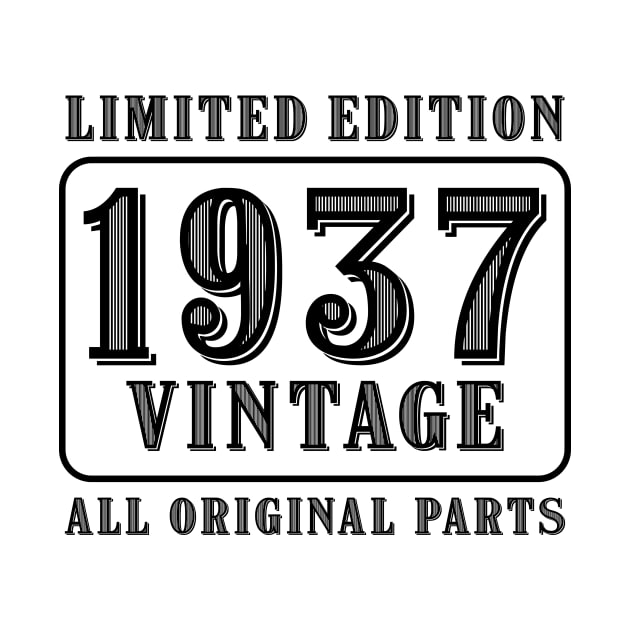 All original parts vintage 1937 limited edition birthday by colorsplash