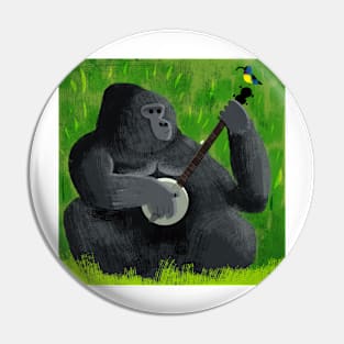 Gorilla with Sunbird Pin