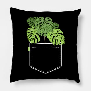 Monstera Pocket Plant Mama Pillow