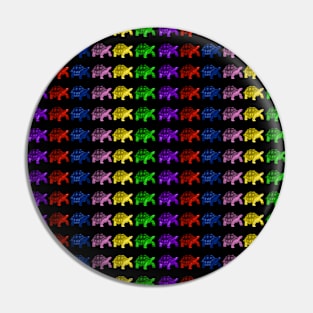 Colorful Turtle Pattern Pin