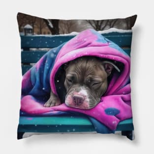 Sleepy Pit Bull Puppy Pillow