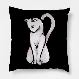 Cute White Cat Pillow