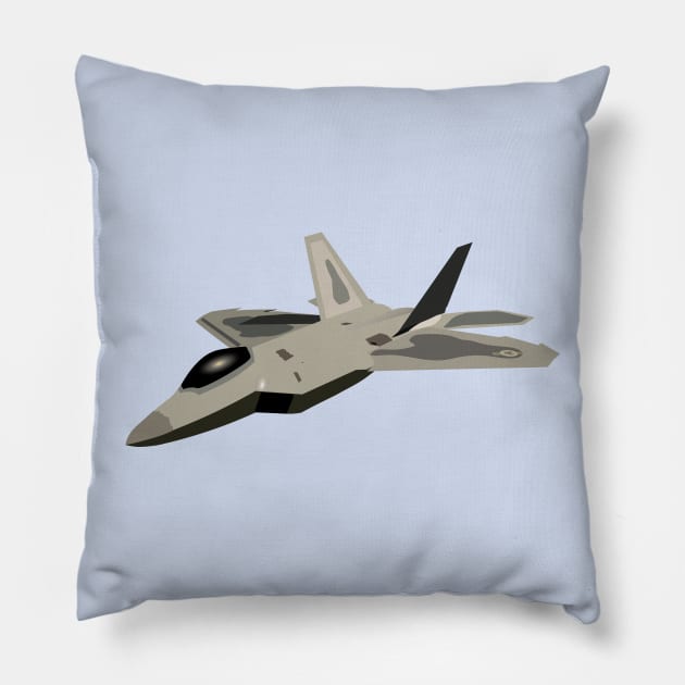 F22 Raptor Jet Fighter Pillow by NorseTech