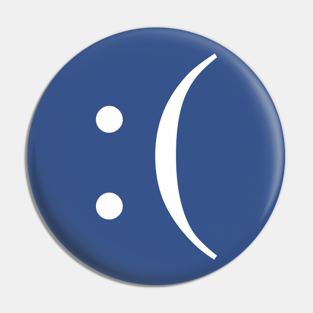 Keyboard sad face Sad Face Pin TeePublic