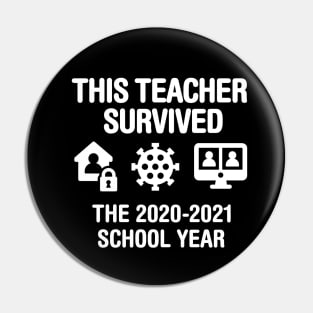 This teacher survived the 2020 2021 school year teacher gift idea Pin