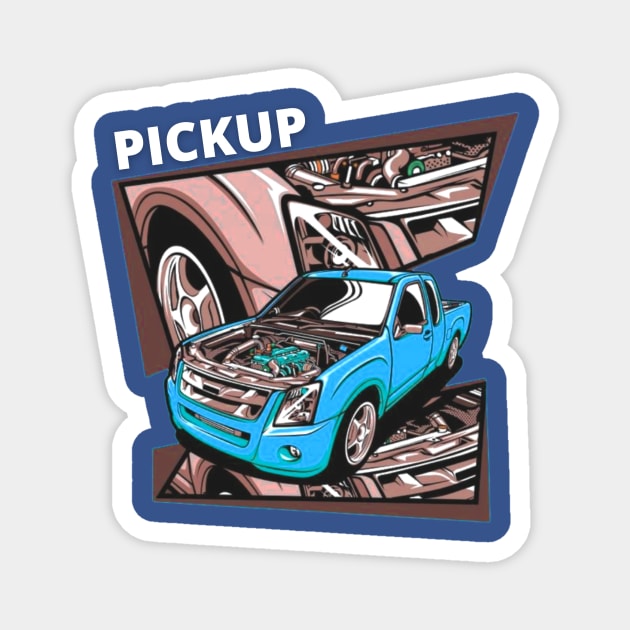 PICKUP TRUCK Magnet by MOTOSHIFT