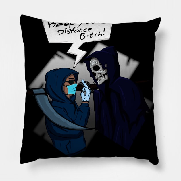 Keep your distance Pillow by CrimsonsDesign