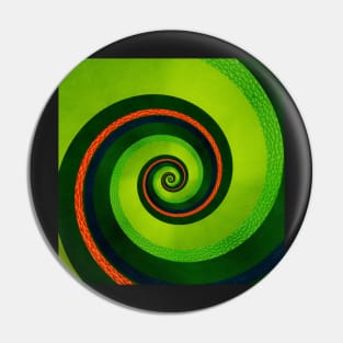 ART leather green spiral Pin