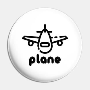 Cartoon plane Pin