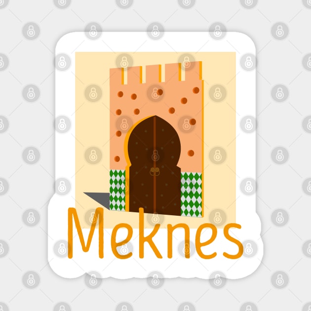 Meknes City Art Door Magnet by iconking