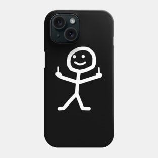 Stick Figure With Middle Finger Phone Case