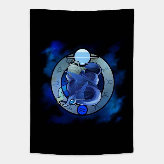 Zodiac Dragons: Aquarius Tapestry by FennecSilvestre