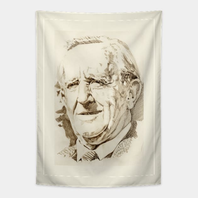 J. R. R. Tolkien in sepia Tapestry by Grant Hudson