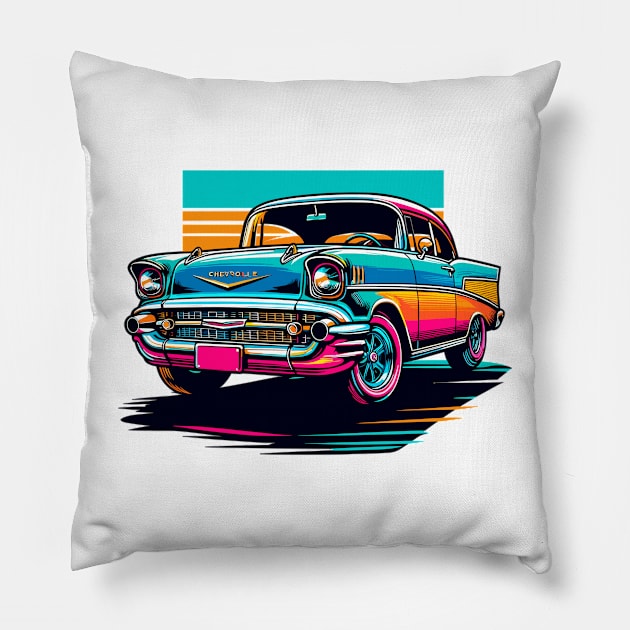 Chevrolet Bel Air Pillow by Vehicles-Art