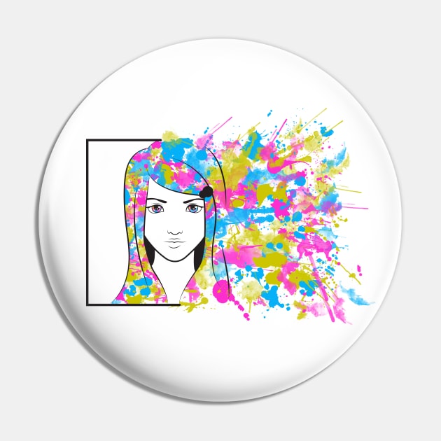 Ink Girl Pin by COLeRIC