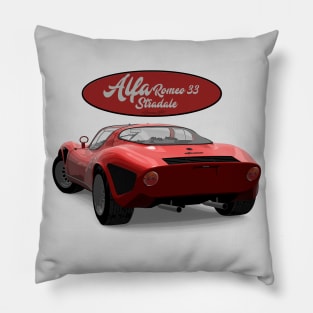 Alfa Romeo 33 stradale Red Back Pillow