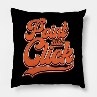 Point and Click Orange Pillow