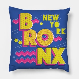 Retro 90s Bronx, New York Pillow