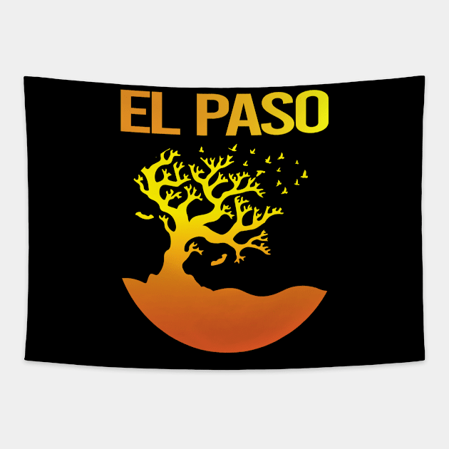 Neon Tree Art El Paso Tapestry by rosenbaumquinton52