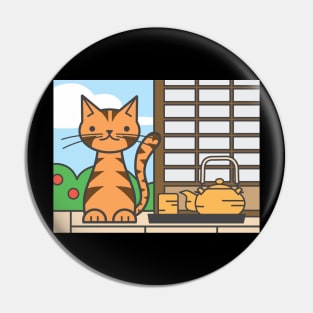 cute cat in the morning Pin