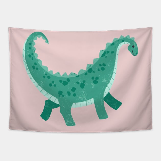 Cute Hand Painted Dinosaur Tapestry by SWON Design