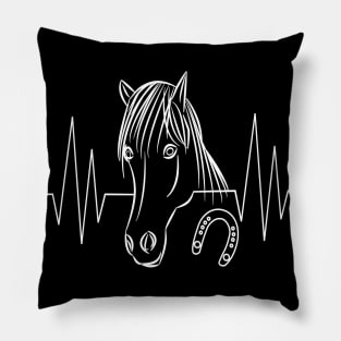 funny horse horses animal animals heartbeat horseshoe stable Pillow