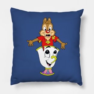 Chip N Dale Rescue Rangers mashup Chip The Cup Pillow