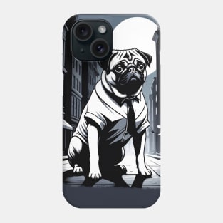 Pug the Detectve in a Shirt Phone Case