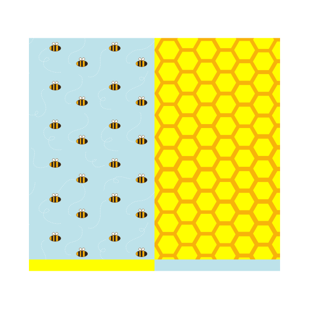 Honey Bee And Honeycomb Half And Half Treat Pattern by 4U2NV-LDN