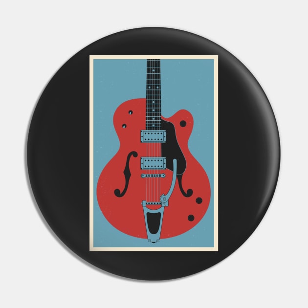 6136 Guitar Pin by mrspaceman