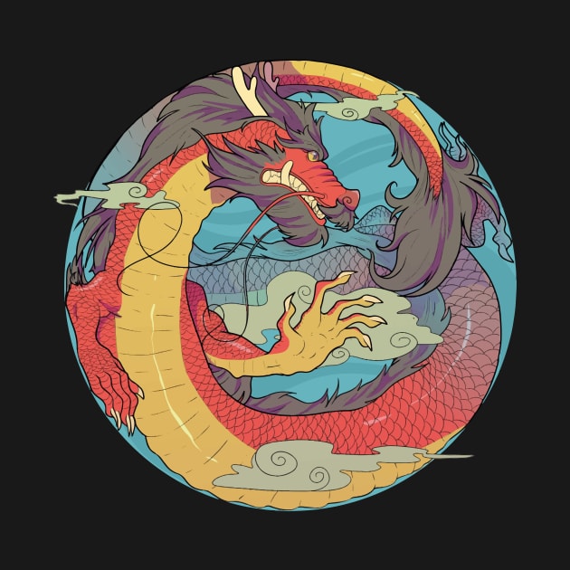 The chinese red dragon by Toma-ire