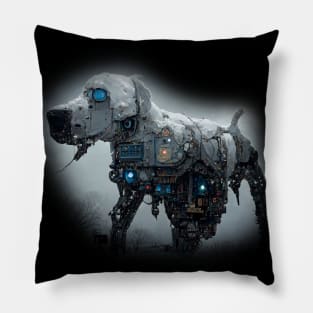 Labrador Retriever Surreal Steampunk Artwork, Dog Lover Pillow