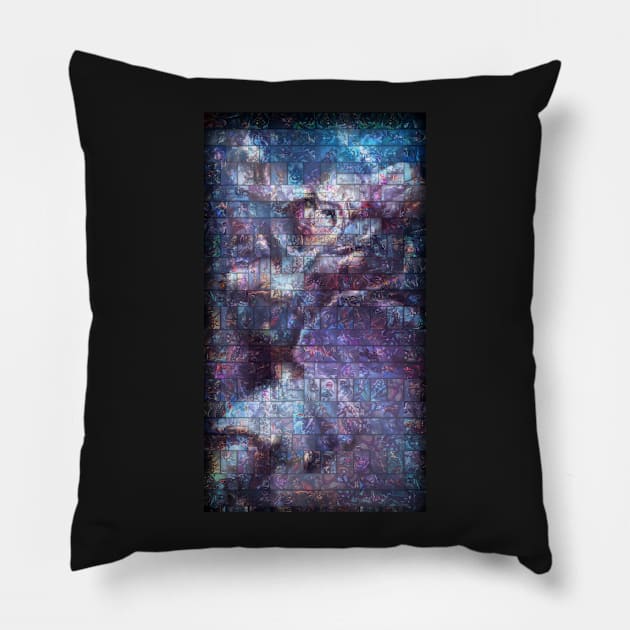 Ashe Mosaic Portrait 2 Pillow by nowtfancy