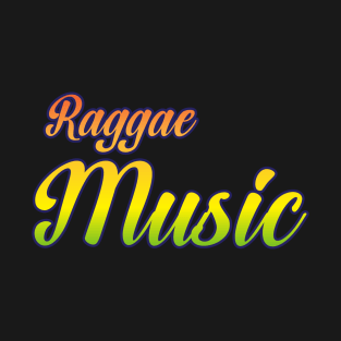 Raggae music multicolor.typography slogan design. T-Shirt