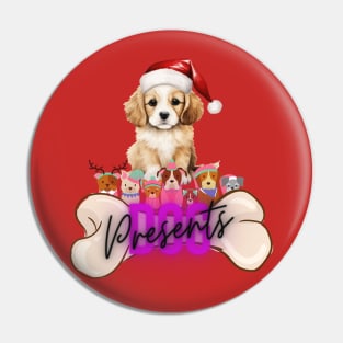 Puppy Christmas Pin