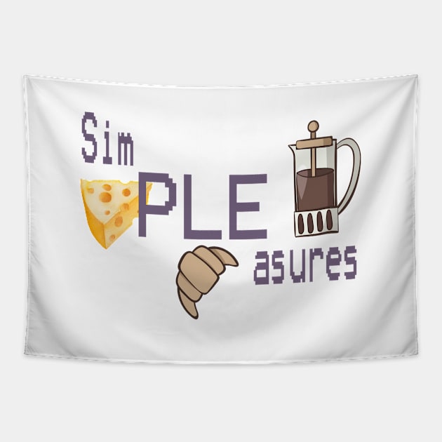 Simple Pleasures for coffee and pastry fans Tapestry by artsytee