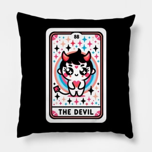 The Devil Tarot Card Kawaii Cute Anime Pillow
