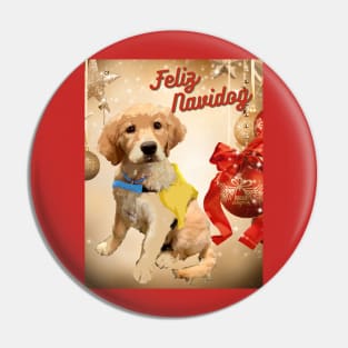 Feliz Navidog Golden Pin