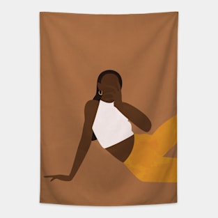 Minimalist Boho Woman Tapestry